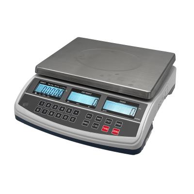 Tællevægt 30 kg x 10 g (e = 10 g) med 230x300 mm vejeplade og Li-Ion batteripakke